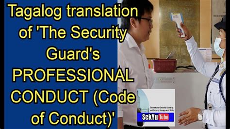 Tagalog translation of 'The Security Guard's .
